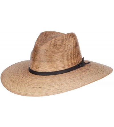 Sun Hats Men's Palm Braid Safari Hat - Dk Palm - CU12ENSD1IT $32.05