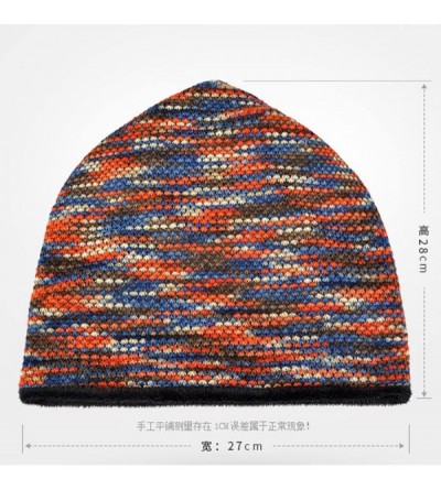 Skullies & Beanies Women's Multifunction Plus Cashmere Hat Skull Cap Scarf - Orange - CZ18800KR6T $10.54