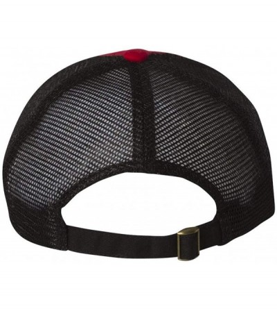 Baseball Caps Headwear 3100 Contrast Stitch Mesh Cap - Red/Black - CO11W8UYEYF $8.11