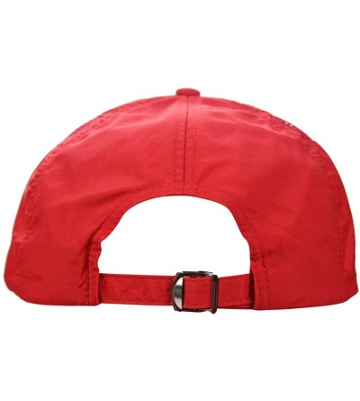 Baseball Caps Unisex Summer Quick-Dry Sports Travel Mesh Baseball Sun UV Runner Hat Cap Visor - Red - CO189TOSH0N $9.90