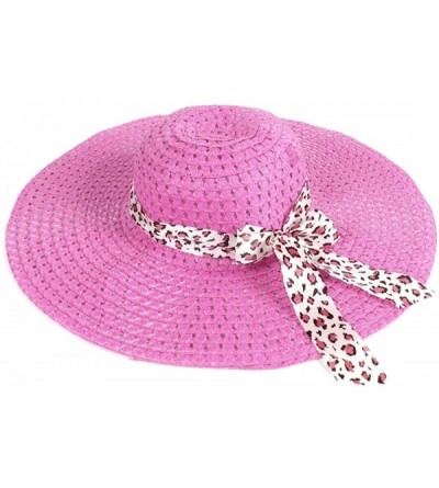 Sun Hats Traveling Hiking Bowknot Ribbon Visor Hat Summer Cap for Woman - Pink - CP11GAMHSWV $8.29