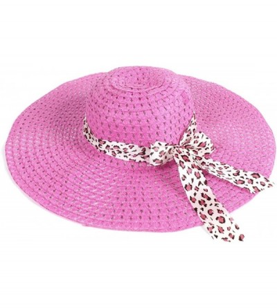 Sun Hats Traveling Hiking Bowknot Ribbon Visor Hat Summer Cap for Woman - Pink - CP11GAMHSWV $8.29