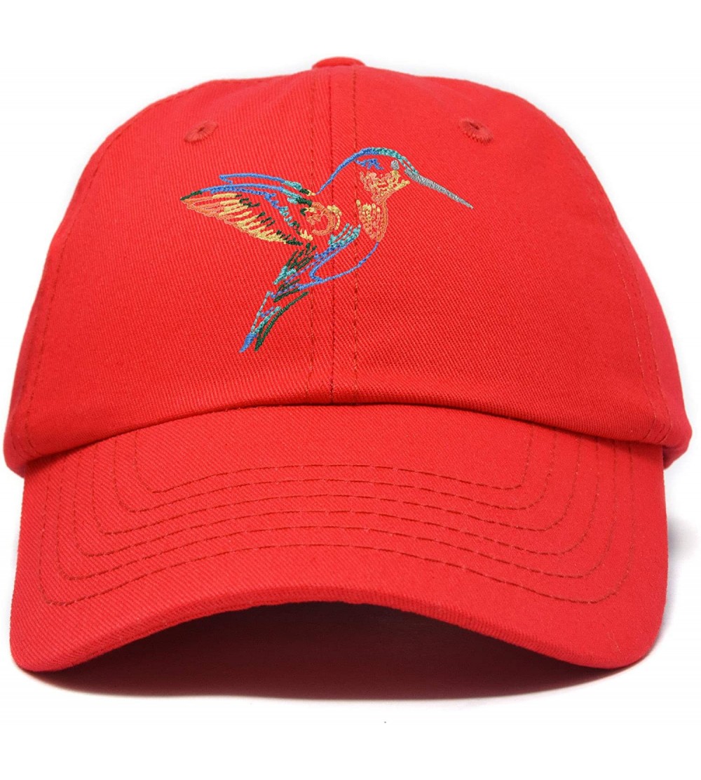 Baseball Caps Hummingbird Hat Baseball Cap Mom Nature Wildlife Birdwatcher Gift - Red - CT18SN0GLI5 $30.13