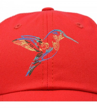 Baseball Caps Hummingbird Hat Baseball Cap Mom Nature Wildlife Birdwatcher Gift - Red - CT18SN0GLI5 $13.84