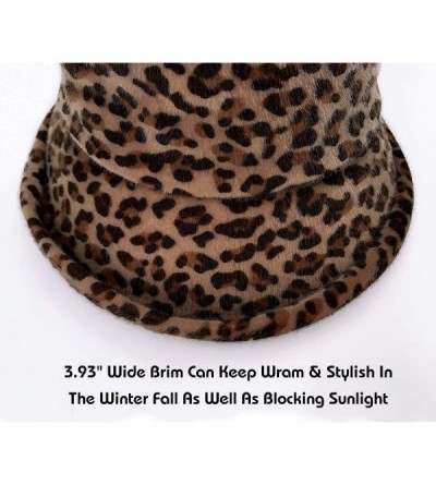 Bucket Hats Reversible Leopard Bucket Hats Women Fashion Floppy Sun Cap Packable Fisherman Hat - Q-brownleopard - CC193IOCEKL...