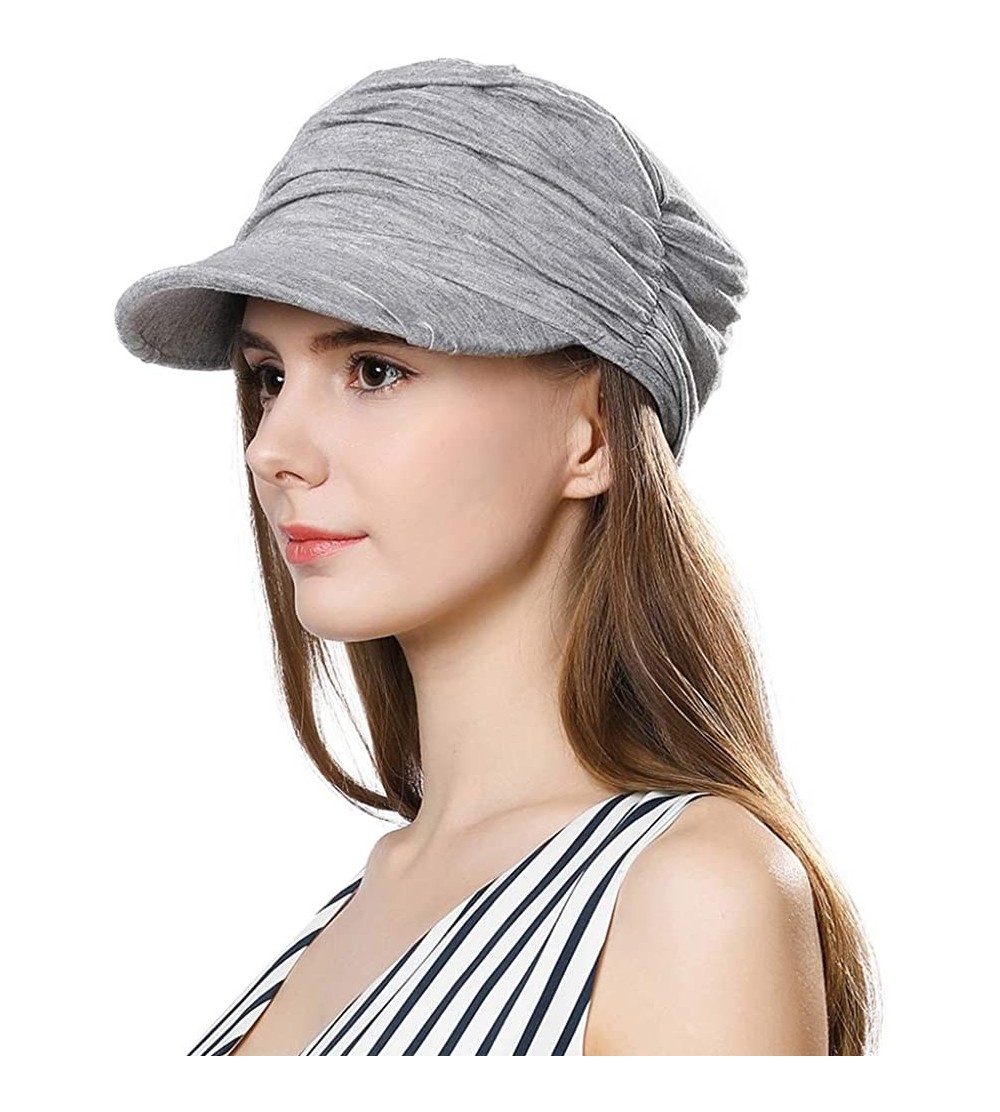 Newsboy Caps Packable Beret Newsboy Cap for Women Spring Summer Winter Gatsby Visor Hat 55-59 cm - 1085-grey - CO196QXAL9N $1...