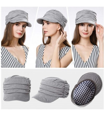 Newsboy Caps Packable Beret Newsboy Cap for Women Spring Summer Winter Gatsby Visor Hat 55-59 cm - 1085-grey - CO196QXAL9N $1...