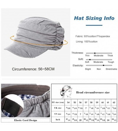 Newsboy Caps Packable Beret Newsboy Cap for Women Spring Summer Winter Gatsby Visor Hat 55-59 cm - 1085-grey - CO196QXAL9N $1...