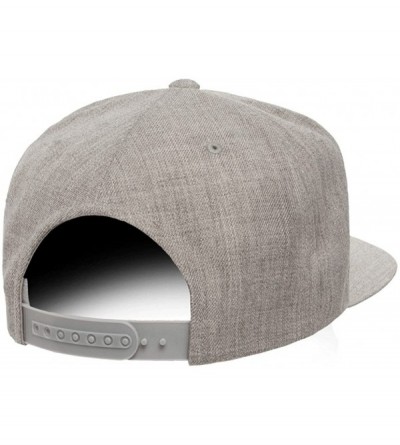Baseball Caps Classic Wool Snapback with Green Undervisor Yupoong 6089 M/T - Heather Gray - CL12LC2MD4H $9.57