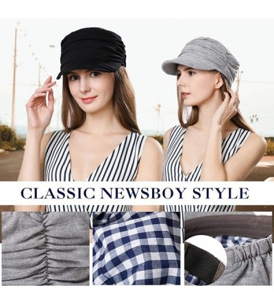 Newsboy Caps Packable Beret Newsboy Cap for Women Spring Summer Winter Gatsby Visor Hat 55-59 cm - 1085-grey - CO196QXAL9N $1...