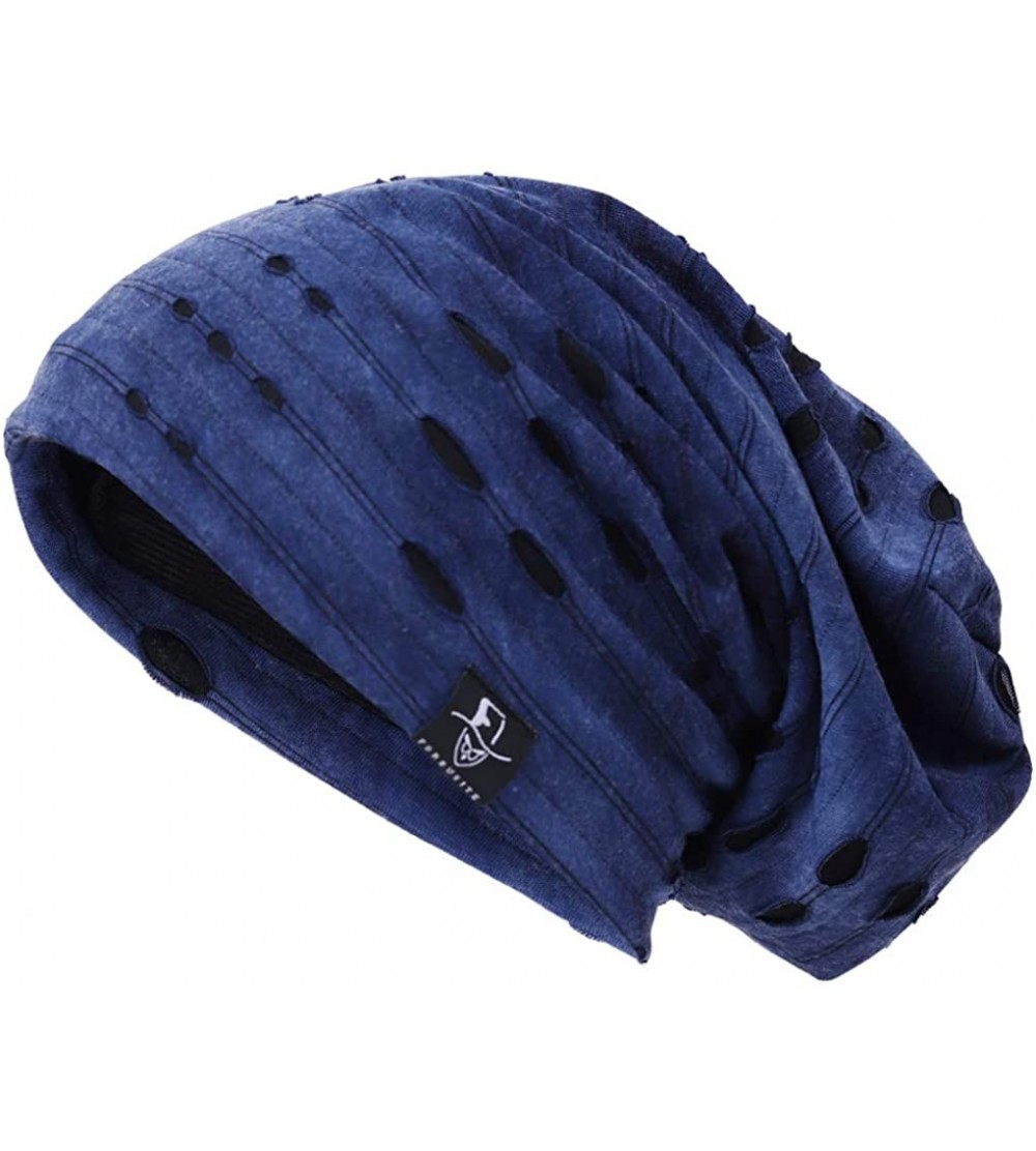 Skullies & Beanies Men Summer Beanie Long Slouchy Thin Lightweight Skull Cap B011h - B090b-navy - CG18UEGNQOT $15.67