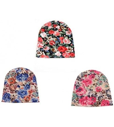 Skullies & Beanies 3 pcs Women's Winter Fashion Beanie Collection - 403hb-bl+404hb-pk+403hb-rd - C611R479XMP $18.38