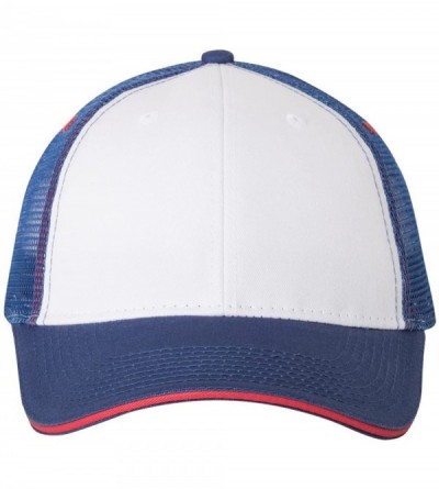 Baseball Caps Sandwich Trucker Cap - White/ Royal/ Red - CY188Z02N07 $18.79