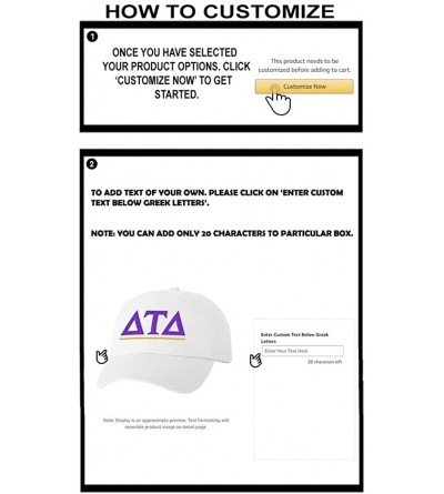 Sun Hats Personalized Delta Tau Delta DTD Greek Line Hat - White - C718C59UQ8I $24.28