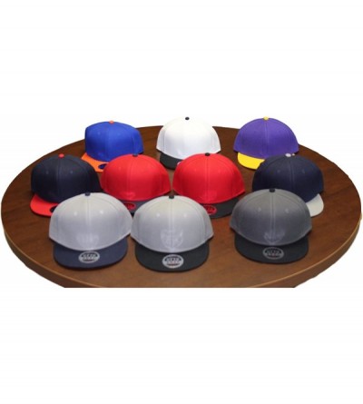 Baseball Caps Custom Snapback Hat Otto Embroidered Your Own Text Flatbill Bill Snapback - Black/Red Bill - CG187D9ERIR $49.33