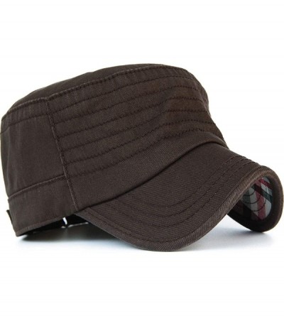 Baseball Caps Men Women Vintage Distressed Washed Cotton Twill Cadet Army Cap Adjustable Military Hat Flat Top Baseball Cap -...