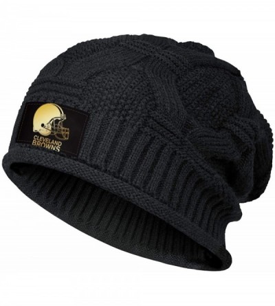 Skullies & Beanies Trendy Winter Warm Beanies Hats for Mens Women's Chunky Soft Stretch Knit Beanie Sports Knit Cap - Black-1...