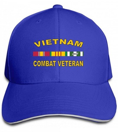 Baseball Caps Vietnam Combat Veteran Adjustable Hat Baseball Cap Sandwich Cap - Blue - CU18TT9LENY $19.28