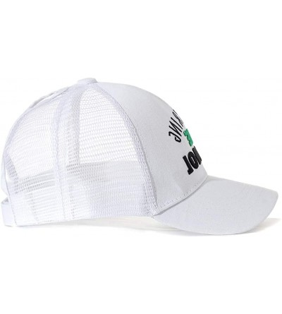 Baseball Caps Womens High Ponytail Hats-Cotton Baseball Caps with Embroidered Funny Sayings - Alcohol-white - CM18TG69NQL $26.61