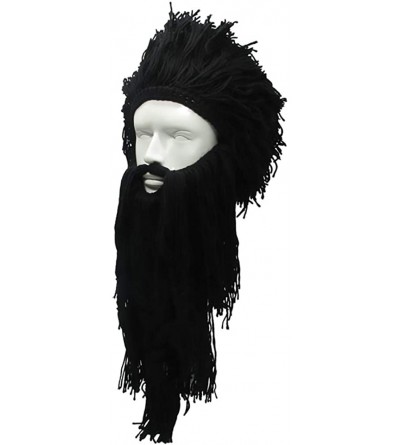 Skullies & Beanies Beard Winter Hat Creative Wig Viking Big Long Wool Hat Facemask Beanie for Men Women Warm Funny Ski Cap - ...