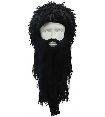 Skullies & Beanies Beard Winter Hat Creative Wig Viking Big Long Wool Hat Facemask Beanie for Men Women Warm Funny Ski Cap - ...