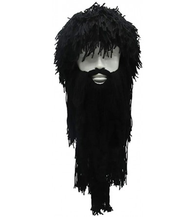 Skullies & Beanies Beard Winter Hat Creative Wig Viking Big Long Wool Hat Facemask Beanie for Men Women Warm Funny Ski Cap - ...