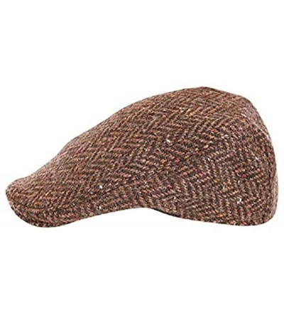 Newsboy Caps Men's Donegal Tweed Donegal Touring Cap - Brown Herringbone - CR18MD77CMN $33.82