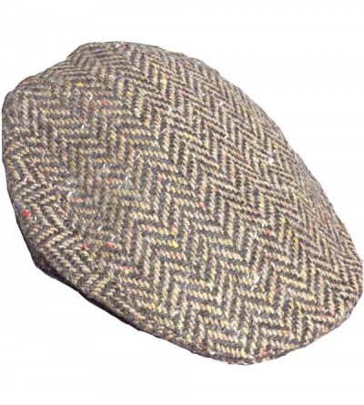 Newsboy Caps Men's Donegal Tweed Donegal Touring Cap - Brown Herringbone - CR18MD77CMN $33.82