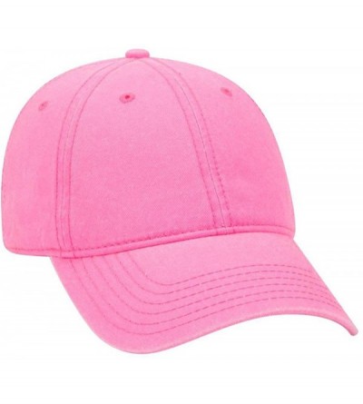 Sun Hats 6 Panel Low Profile Garment Washed Superior Cotton Twill - N. Pink - CZ180D63QQO $11.50