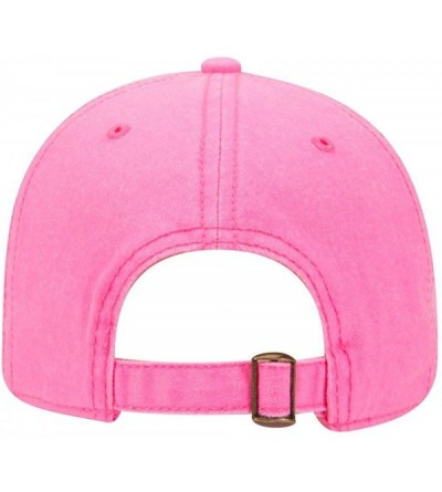 Sun Hats 6 Panel Low Profile Garment Washed Superior Cotton Twill - N. Pink - CZ180D63QQO $11.50