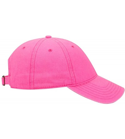 Sun Hats 6 Panel Low Profile Garment Washed Superior Cotton Twill - N. Pink - CZ180D63QQO $11.50