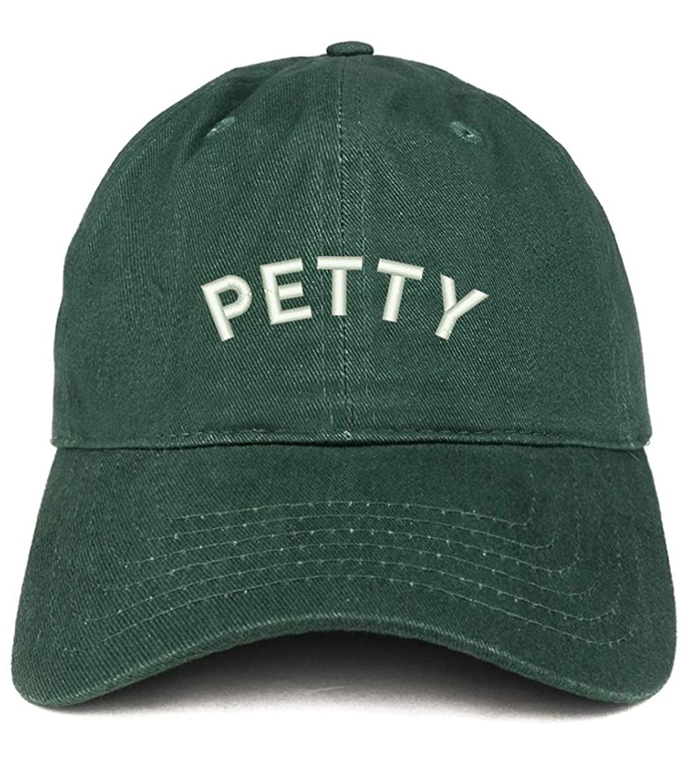 Baseball Caps Petty Embroidered Soft Crown 100% Brushed Cotton Cap - Hunter - CC18SO0D6WN $18.54