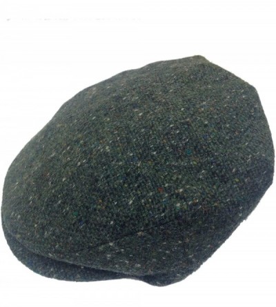 Newsboy Caps Men's Donegal Tweed Vintage Cap - Sea Green Salt & Pepper - CQ11REIIUFF $100.49