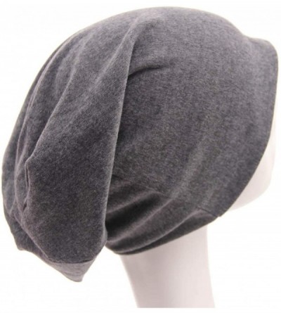 Skullies & Beanies Women Men Beanies Hat Cotton Stretch Slouchy Beanie Chemo Hat Hip-hop Skull Cap - Grey - C618KWA07L9 $7.66