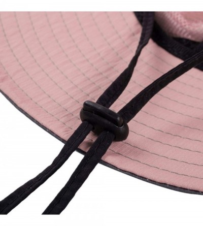 Sun Hats Ponytail Sun Bucket Hats for Women UV Protection Foldable Mesh Wide Brim Hiking Beach Fishing Summer Safari - C018N7...