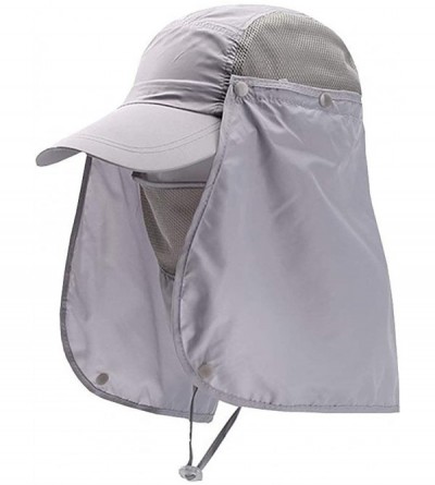 Sun Hats Outdoor UPF 50+ UV Sun Protection Waterproof Breathable Face Neck Flap Cover Folding Sun Hat for Men/Women - C618NZE...