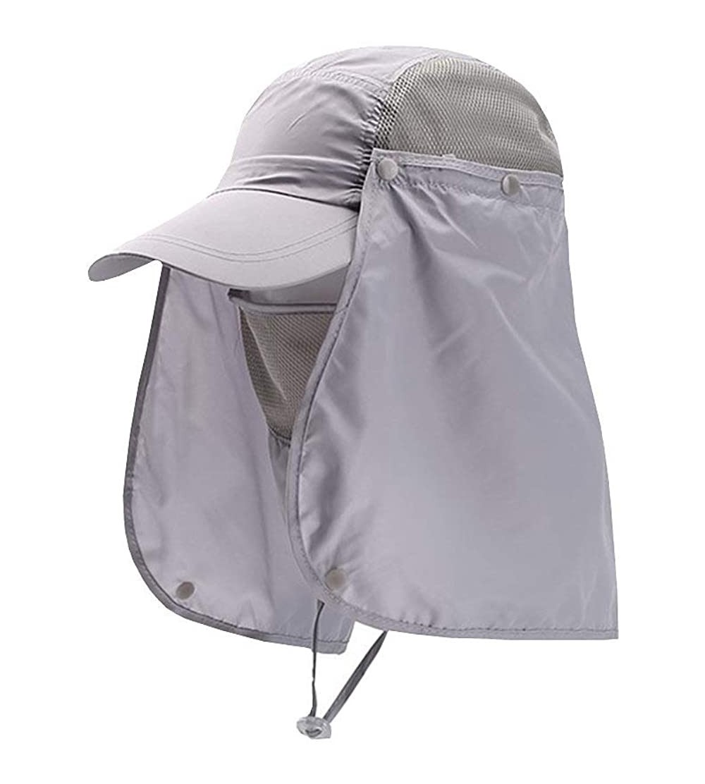 Sun Hats Outdoor UPF 50+ UV Sun Protection Waterproof Breathable Face Neck Flap Cover Folding Sun Hat for Men/Women - C618NZE...