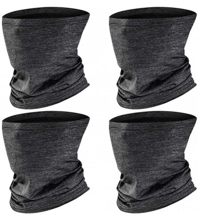 Balaclavas Neck Gaiter Face Mask- Bandana Face Mask Scarf Silk Sun UV Protection UPF 50 for Men Women - Gray(4 Packs) - CC12I...