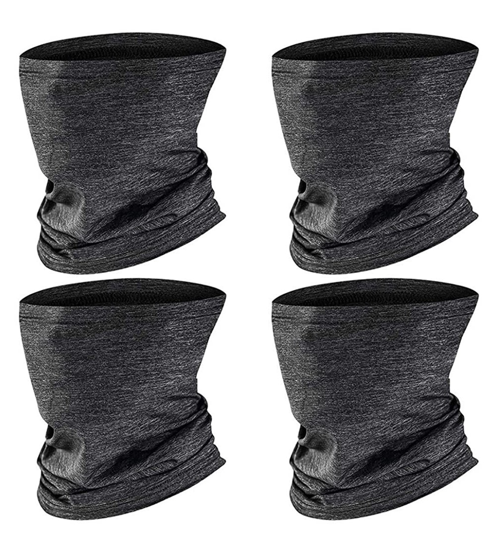 Balaclavas Neck Gaiter Face Mask- Bandana Face Mask Scarf Silk Sun UV Protection UPF 50 for Men Women - Gray(4 Packs) - CC12I...