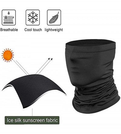 Balaclavas Neck Gaiter Face Mask- Bandana Face Mask Scarf Silk Sun UV Protection UPF 50 for Men Women - Gray(4 Packs) - CC12I...