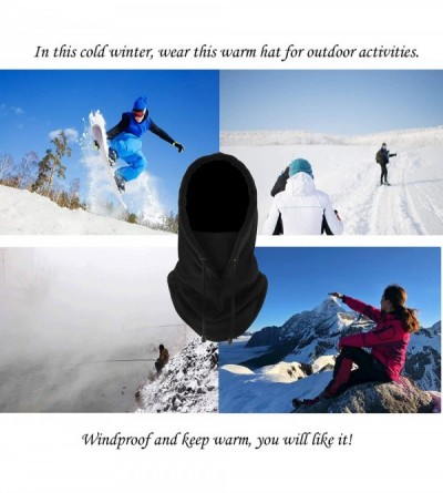 Balaclavas Balaclava Heavy Weight Outdoor Sports face Mask- Men Women Winter Fleece Tactical Cold Weather ski Mask (Black) - ...