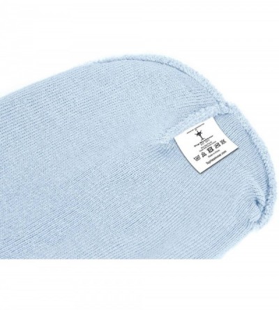 Skullies & Beanies Short Cuffless Beanies - Light Blue - CL112PDNVHV $9.69