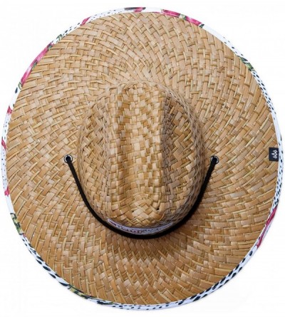 Sun Hats Men's Straw Hat - Pink Dragon - CC195DALC93 $34.36