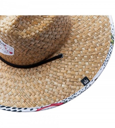 Sun Hats Men's Straw Hat - Pink Dragon - CC195DALC93 $34.36