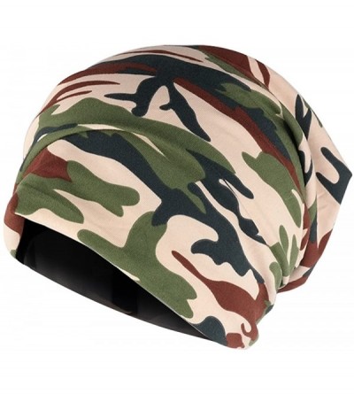 Skullies & Beanies Camo Color Style Slouchy Baggy Soft Beanie - Desert - C017WWT7TYO $8.26