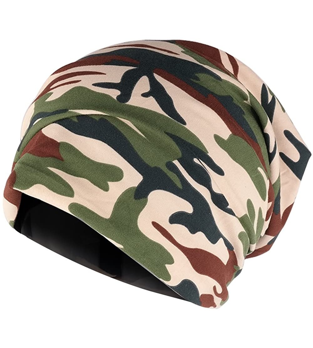 Skullies & Beanies Camo Color Style Slouchy Baggy Soft Beanie - Desert - C017WWT7TYO $8.26