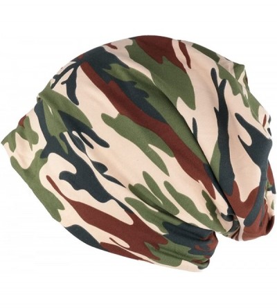 Skullies & Beanies Camo Color Style Slouchy Baggy Soft Beanie - Desert - C017WWT7TYO $8.26