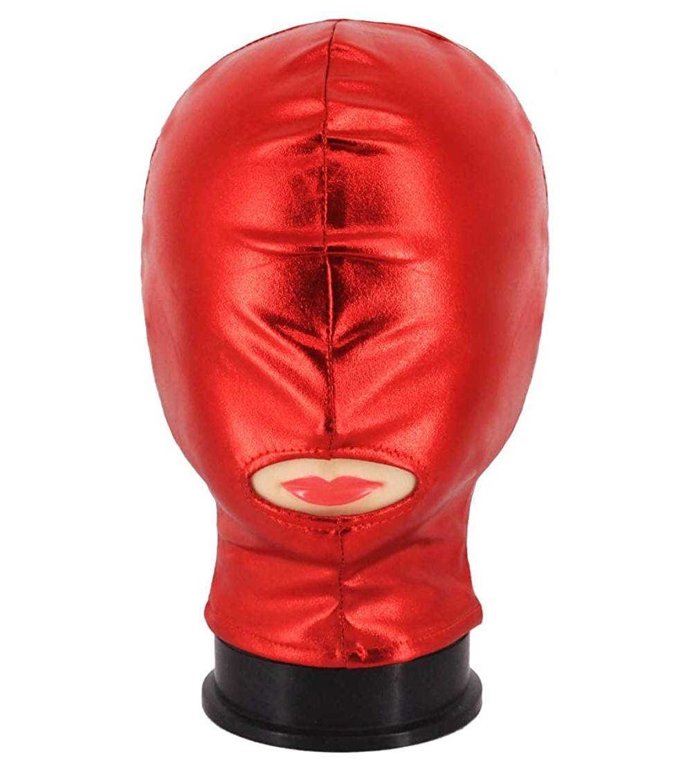 Balaclavas Metallic Cycling Face Neck Mask Hat Ultra Balaclava Hood - Red-cover Eyes - CI18X9U0CR4 $11.48