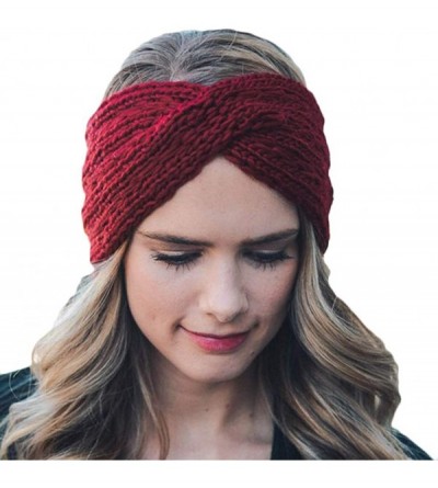 Cold Weather Headbands Women Twist Crochet Knitted Headband Winter Knotted Headbands Turban Head Wraps Ear Warmers Hair Acces...