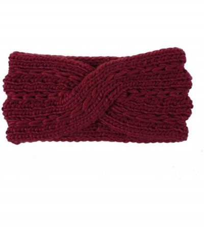 Cold Weather Headbands Women Twist Crochet Knitted Headband Winter Knotted Headbands Turban Head Wraps Ear Warmers Hair Acces...